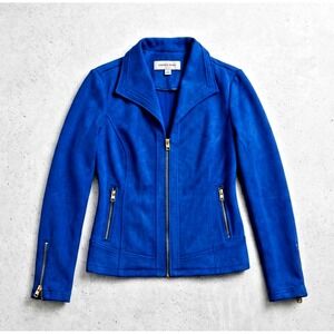 Andrew Marc Women's New York Zip Up Suede Jacket  Size Small